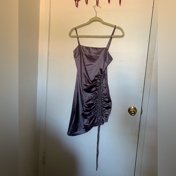 NWT Purple Ruched Dress from Q - Picture 2 of 3